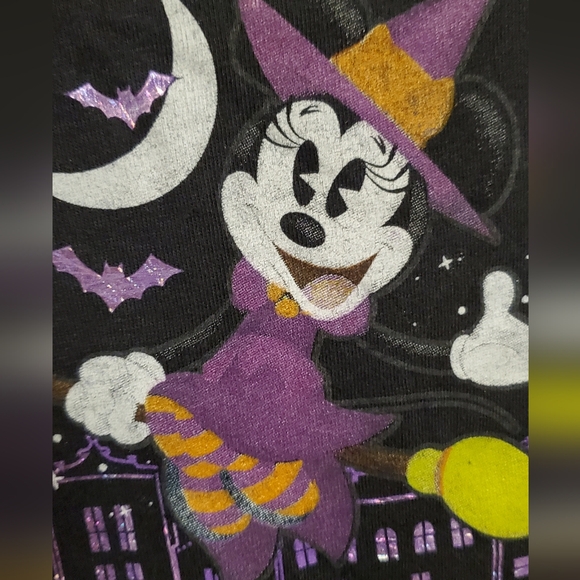Disney Parks 2019 Minnie Mouse Black Halloween Party Women's Top Size Large - Picture 4 of 6
